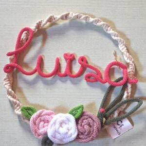 Guirlanda Redonda Macramê com Rosas