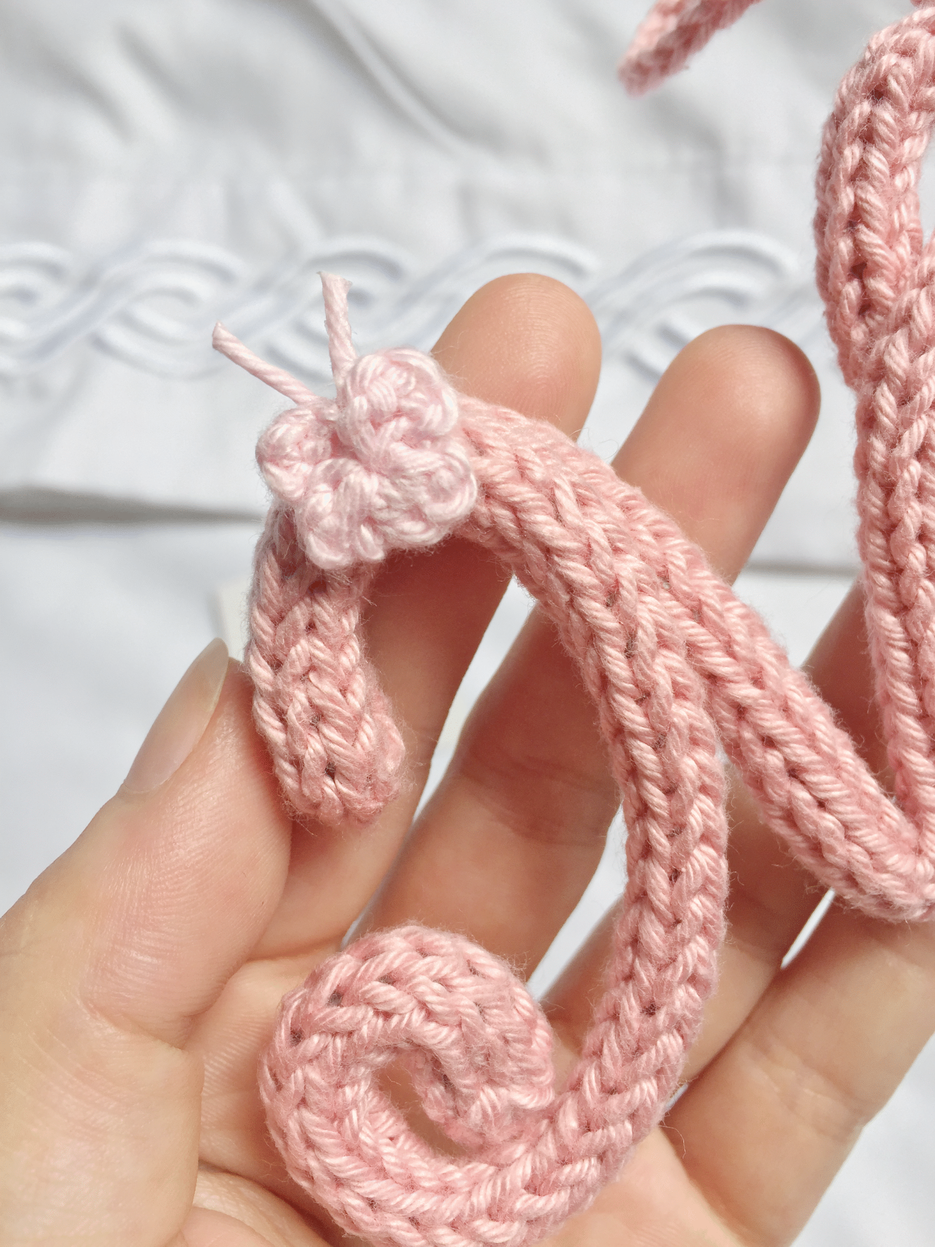 Chaveiro Letra em Tricotin - Imagem 4