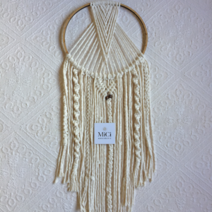 Painel redondo/Filtro dos sonhos Ponta de Flecha em Macramê